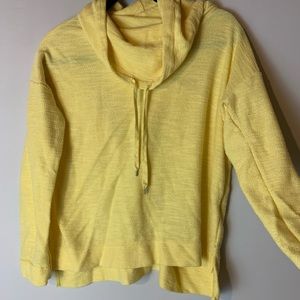Yellow cowl neck sweater